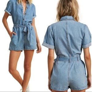 Salty Blonde Billabong Denim Romper